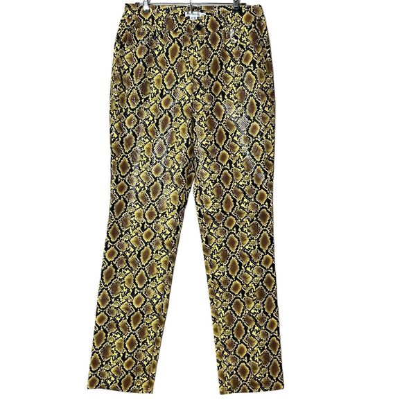 Good American 90's Icon Faux Snakeskin Pants High Waist Multi Women's 8/29 NWT - Picture 3 of 15